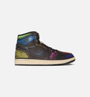 Air Jordan 1 Retro High OG Black and Muslin Mens Lifestyle Shoe - Black/Black/Muslin