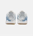 Air Jordan 4 Retro Worn Blue Infant Toddler Lifestyle Shoe - Sail/Worn Blue/Metallic Gold