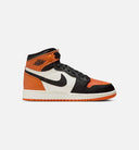 Air Jordan 1 Retro High OG Shattered Backboard Grade School Lifestyle Shoe - Black/Black/Sail/Starfish