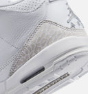 Air Jordan 3 Retro White And Silver Grade School Lifestyle Shoe - White/Metallic Silver Free Shipping