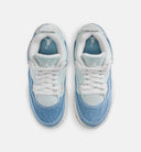 Air Jordan 4 Retro Worn Blue Preschool Lifestyle Shoe - Sail/Worn Blue/Metallic Gold