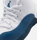 Air Jordan 12 Retro French Blue Infant Toddler Lifestyle Shoe - White/French Blue/Metallic Silver/Varsity Red