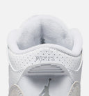 Air Jordan 3 Retro White and Silver Preschool Lifestyle Shoe - White/Metallic Silver Free Shipping