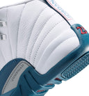 Air Jordan 12 Retro French Blue Grade School Lifestyle Shoe - White/French Blue/Metallic Silver/Varsity Red