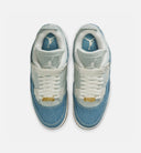 Air Jordan 4 Retro Worn Blue Womens Lifestyle Shoe - Sail/Sail Gum/Light Brown/Worn Blue
