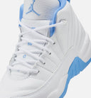 Air Jordan 12 Retro White and University Blue Preschool Lifestyle Shoe - White/University Blue/Metallic Silver Free Shipping
